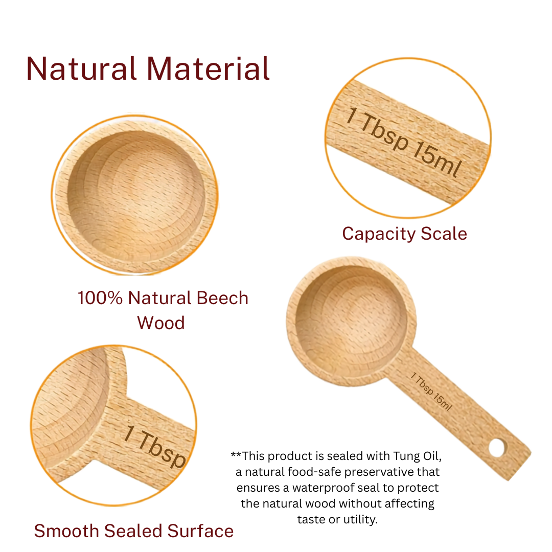 Handcrafted Beechwood Tea Measuring Spoon